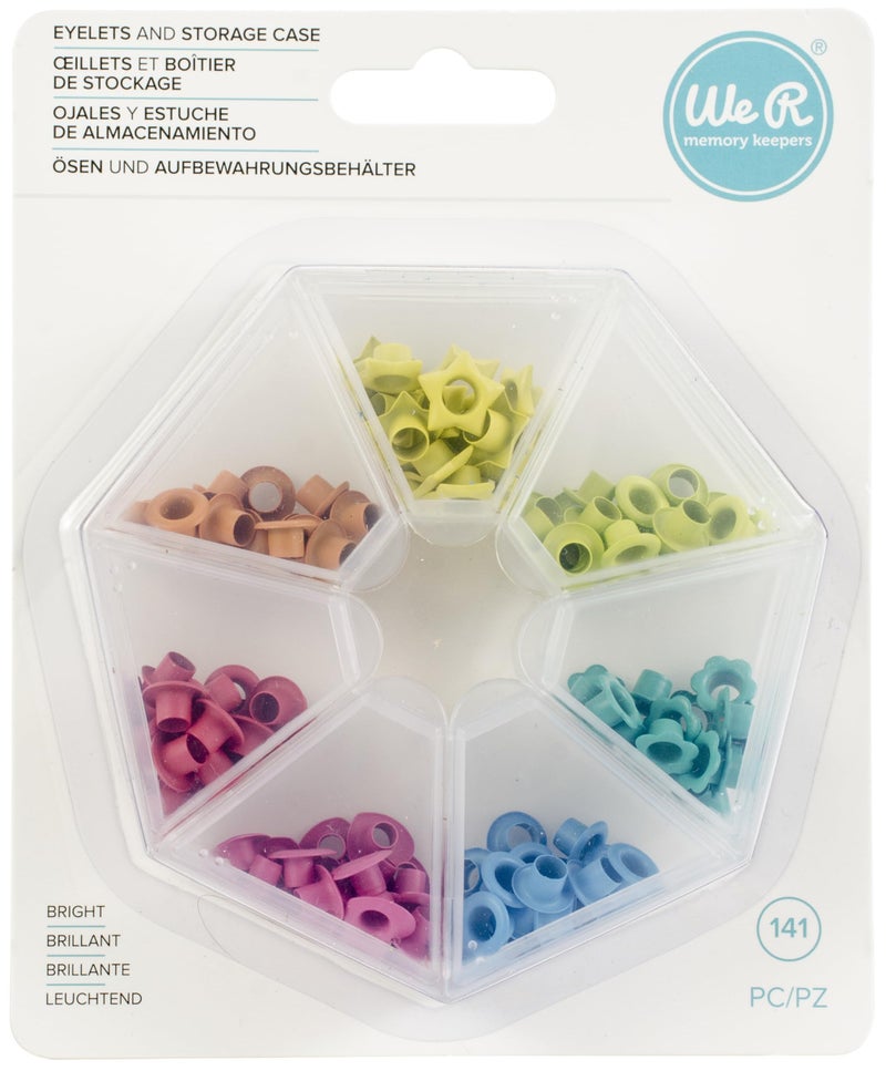 We R Eyelets W/Storage Case 140/Pkg-Bright